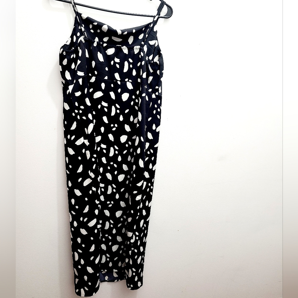 Cowl-Neck Printed Satin Midi Slip Dress - Picture 4 of 6